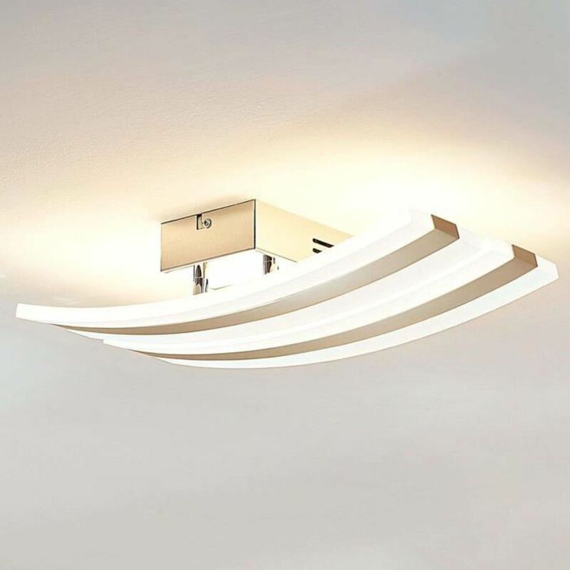 Lampenwelt - neuwertig] Led Deckenlampe Deckenlampe Lampe Leuchte Duarte Acryl Dimmbar 2 Fl B-Ware