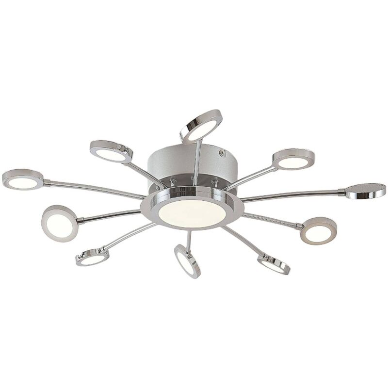 Lindby - Verchromte LED-Deckenleuchte Meru, Lichtfarbe var.