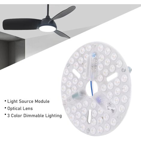 LED-Deckenleuchte, dimmbares Ersatzpanel mit 3 Farbtemperaturen und Augenschutz