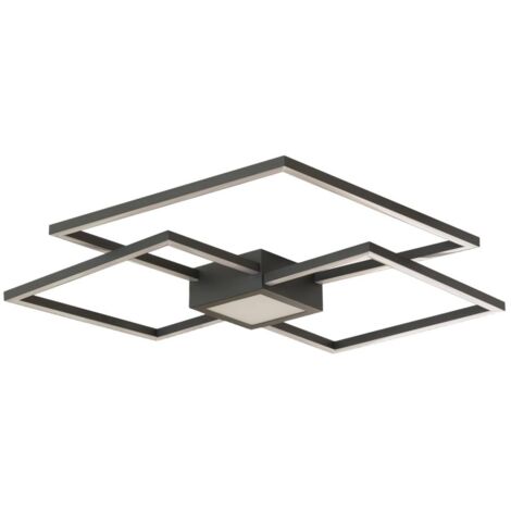 LED Deckenleuchte "Duetto" aus Aluminium dimmbar für Wohnzimmer & Esszimmer von Lindby