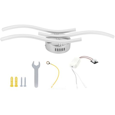 LED-Deckenleuchte fürs Wohnzimmer  Moderne, wellenförmige Stehlampe mit 105 LEDs  18 W, warmweißes Licht  2500 lm, AC 85–265 V  Einfache Montage für Schlafzimmer und Büro