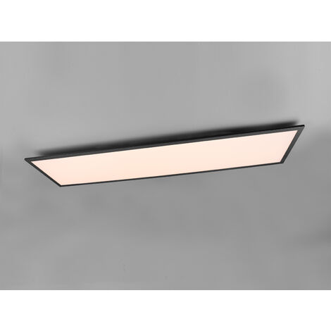 LED Deckenleuchte GAMMA Schwarz Panel mit Nachtlicht rechteckig, Breite 119cm