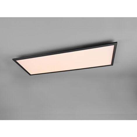 LED Deckenleuchte GAMMA Schwarz Panel mit Nachtlicht rechteckig, Breite 80cm