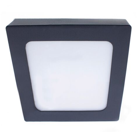 LED-Deckenleuchte Gelys IP54 18W 4000K quadratisch anthrazit