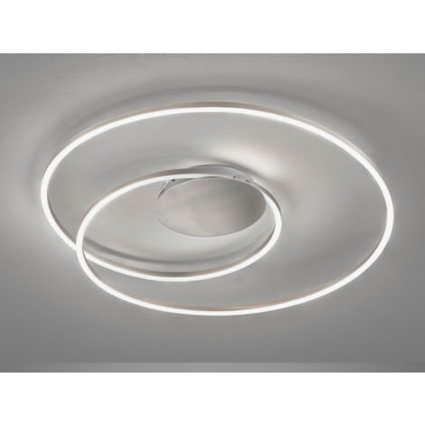 LED Deckenleuchte HOLY Silber, dimmbar & Tageslicht, Ø 68cm