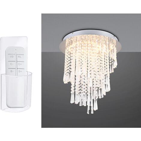 LED Deckenleuchte mit Acryl Kristallbehang und Fernbedienung, Ø 45cm