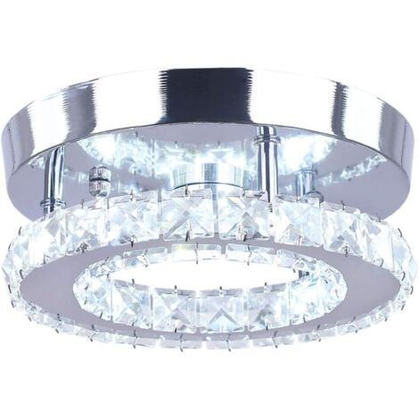 LED Deckenleuchte Moderne Kristall Deckenlampe Runde Lampenschirm für Kinderzimmer Schlafzimmer Flur Treppe - 20cm Kaltweiss