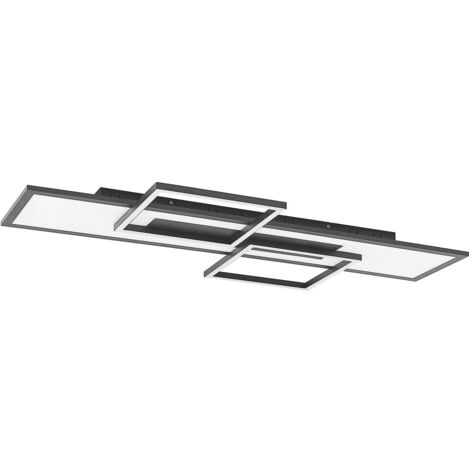 LED Deckenleuchte "Narumi" aus Metall dimmbar mit Fernbedienung für Wohnzimmer & Esszimmer von Lucande
