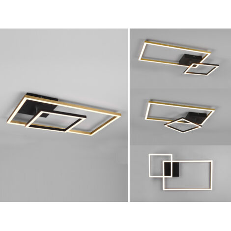 LED Deckenleuchte PADELLA Messing matt dimmbar Warmweiß, Breite 63cm