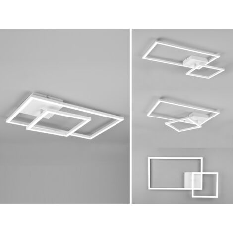 LED Deckenleuchte PADELLA Weiß dimmbar Warmweiß, Breite 63cm