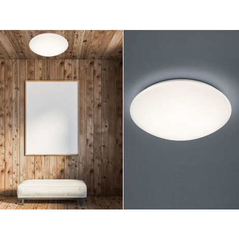 LED Deckenleuchte PAOLO in Weiß IP44 Badlampe, Ø 37cm