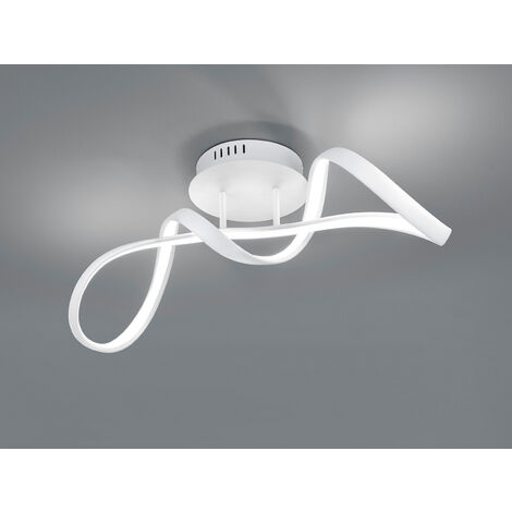 LED Deckenleuchte PERUGIA Metall Weiß matt 3 Stufen Dimmer, Breite 60cm