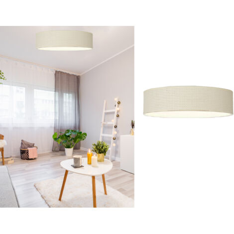 LED Deckenleuchte Rattan Lampenschirm / Abdeckung satiniert, Ø 50cm