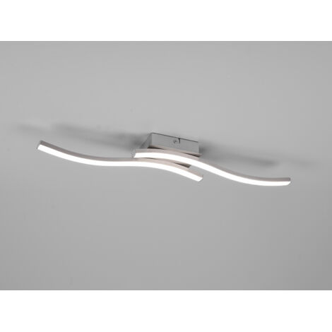 LED Deckenleuchte ROUTE 2 flammig Metall Silber Neutralweiß, Breite 56cm