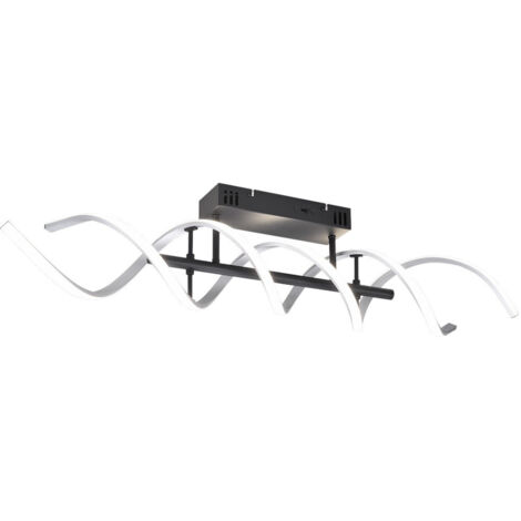 LED Deckenleuchte SEQUENCE dimmbar Lichtfarbe einstellbar Silber, Breite 90cm