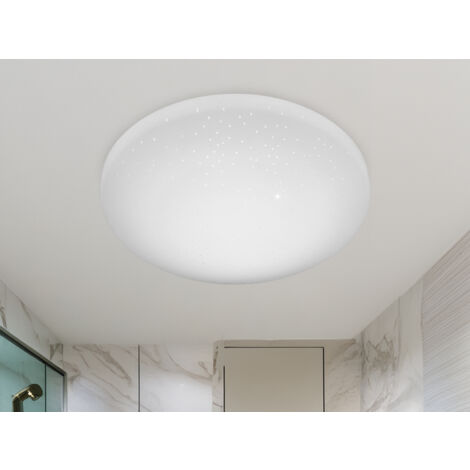 LED Deckenleuchte SILMA klein mit Sternenhimmel fürs Bad IP44, Ø 28cm