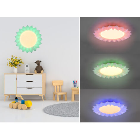 LED Deckenleuchte SUNFLOWER mit Farbwechsler & Fernbedienung Ø41cm