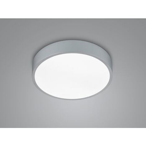 LED Deckenleuchte WACO in Grau extern dimmbar flach, Ø 31cm