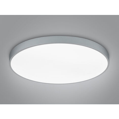 LED Deckenleuchte WACO in Grau extern dimmbar flach, Ø 75cm
