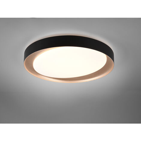 LED Deckenleuchte ZETA Schwarz/Gold Ø 48cm Fernbedienung 2700-6500K dimmbar