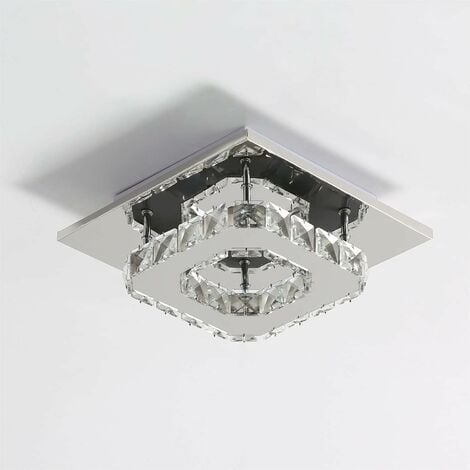 AISKDAN LED Deckenleuchten 5500K LED Deckenleuchten Moderne Kristall Edelstahl 12W Deckenleuchte, kaltweiße Lichter lamp