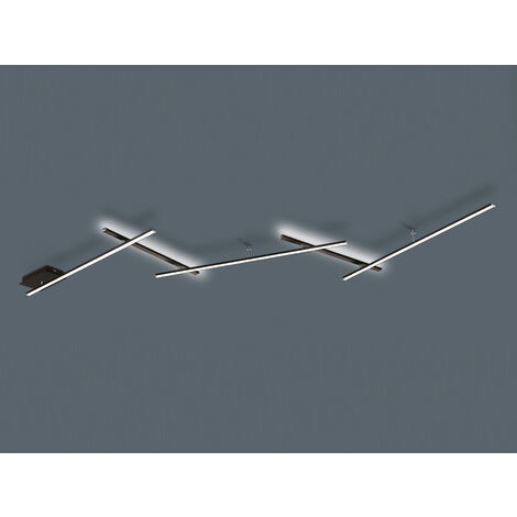 LED Deckenschiene INDIRA Schwarz schwenkbar, Breite bis 245cm