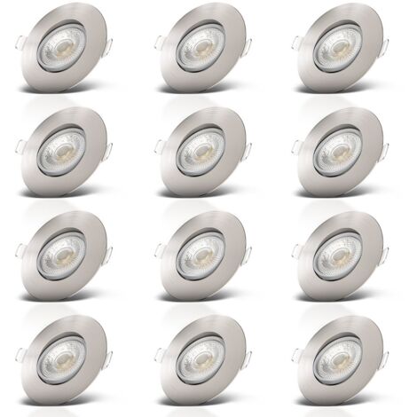 LED Deckenspots schwenkbar Einbaustrahler Spots Lampe ultra-flach IP23 12er SET