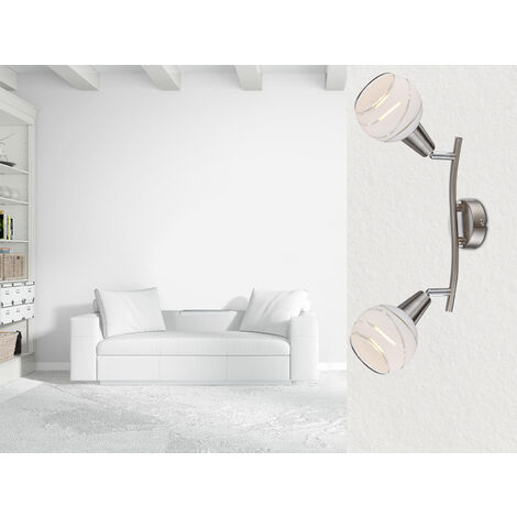 LED Deckenstrahler ELLIOTT 2-flammig, Glasschirme satiniert, Breite 28cm