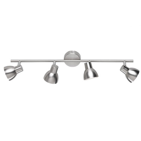 LED Deckenstrahler LESTER 4-flammig Silber matt / Chrom, Breite 58cm