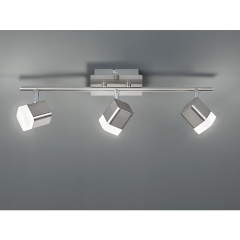 LED Deckenstrahler ROUBAIX 3-flammig Silber matt, Breite 48cm
