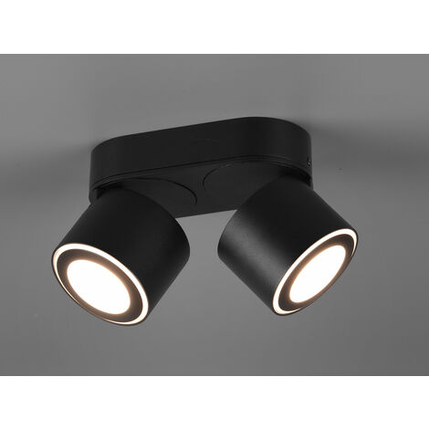 LED Deckenstrahler TAURUS 2-flammig Schwarz, Breite 18cm