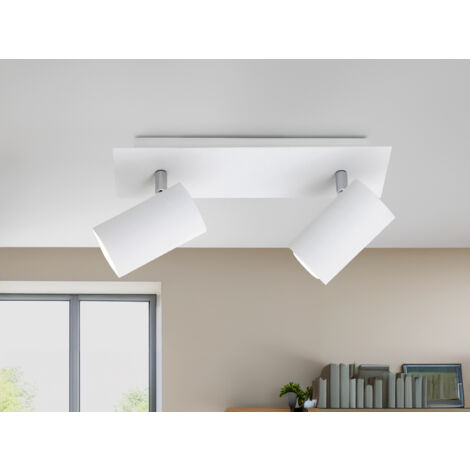 LED Deckenstrahler Weiß 2-flammig, Breite 30cm