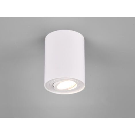 LED Deckenstrahler Weiß mit schwenkbarem Spot, Ø 9,6cm