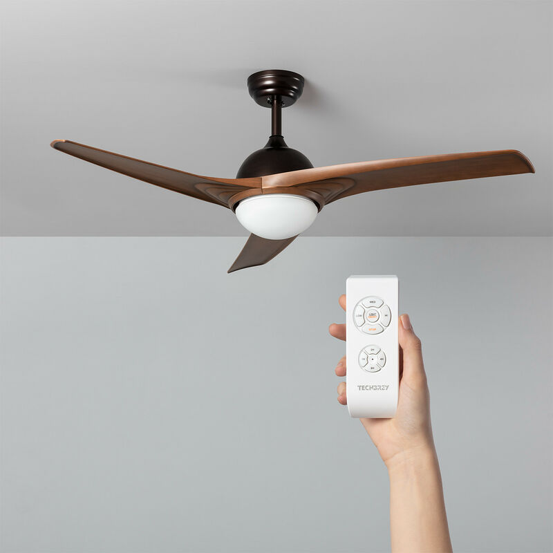 LED Deckenventilator Mistral CCT Wählbar 65W Braun Helles Holz - 64799