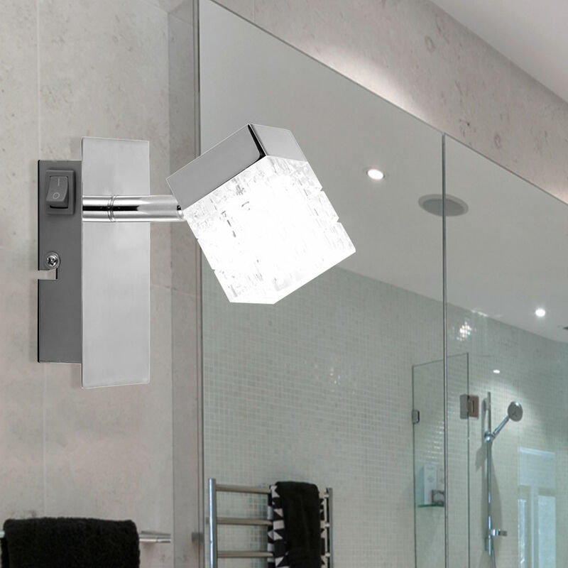 

Globo - Foco de pared LED Foco de pared Foco de pared giratorio Cromo mate H 13 cm Salón dormitorio