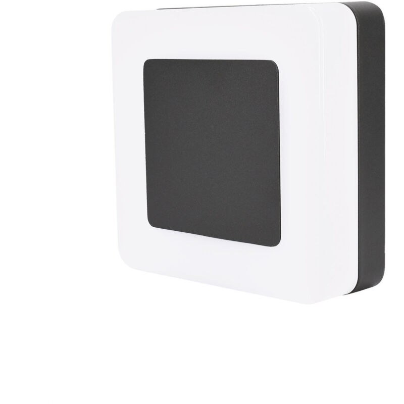LED decorativo - 8W - 3000K - 640lm - IP65 - 151x50x151mm - cuadrado de grafito