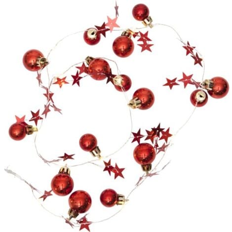 LED-Deko-Kette "Xmas", rot