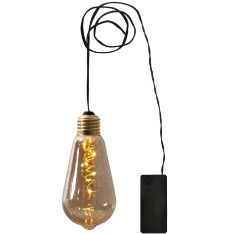 LED-Deko-Licht "Glow", 5 warmw. LED, Amber-Glas