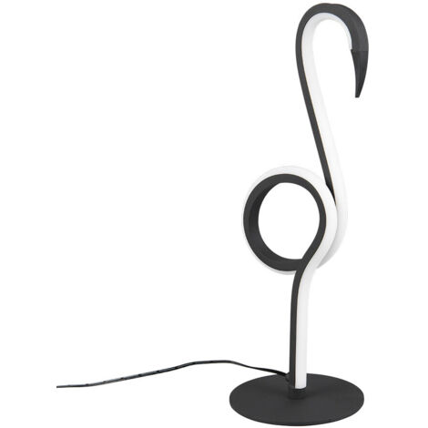 LED Deko Tischlampe INGO Schwarz mit Schnurschalter, Höhe 35cm