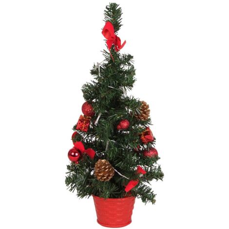 LED Deko Weihnachtsbaum H=45cm 10 Lichter Dekoration Weihnachten XMAS wohnen TOP - rot