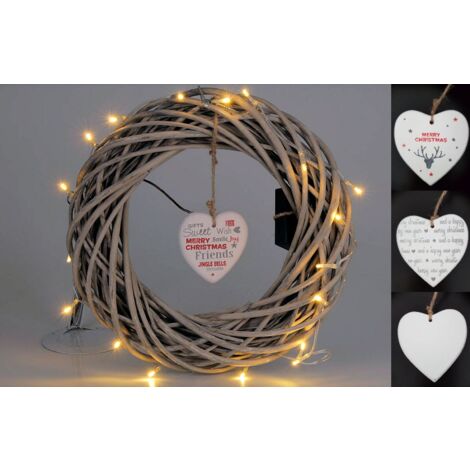 LED Dekokranz Weihnachtskranz Adventskranz Weihnachtsdeko Wanddeko Türdeko