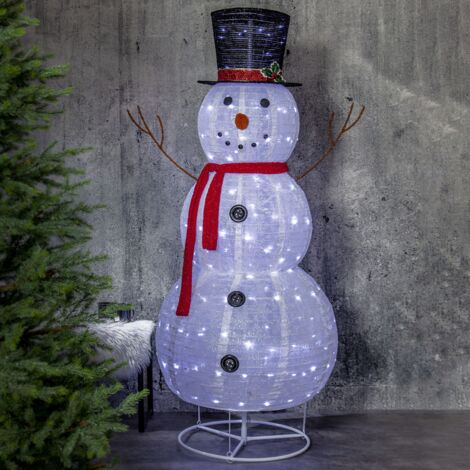 LED-Dekoration "Tecidy", Schneemann, ca. 100x180cm