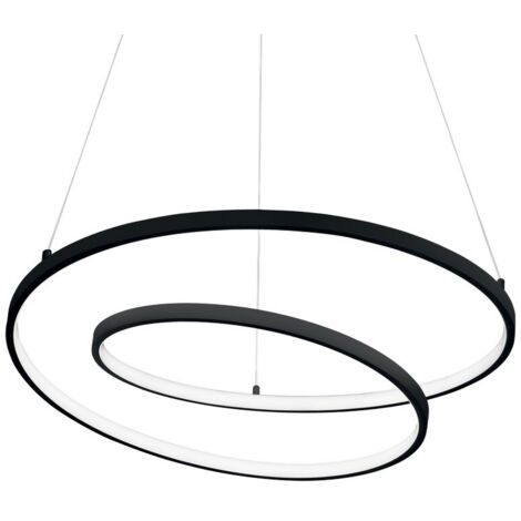 LED Dekorative Swirl Integrierte Pendelleuchte Schwarz, 3000K
