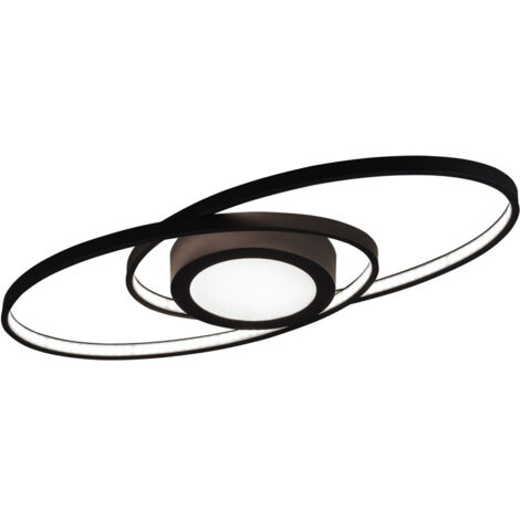 LED Design Decken Lampe anthrazit Switch Dimmer Wohn Zimmer Ring Design Leuchte Reality R62991142