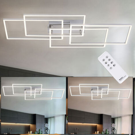 LED Design Decken Leuchte FERNBEDIENUNG Wohn Zimmer Tages-Licht Lampe DIMMBAR LeuchtenDirekt
