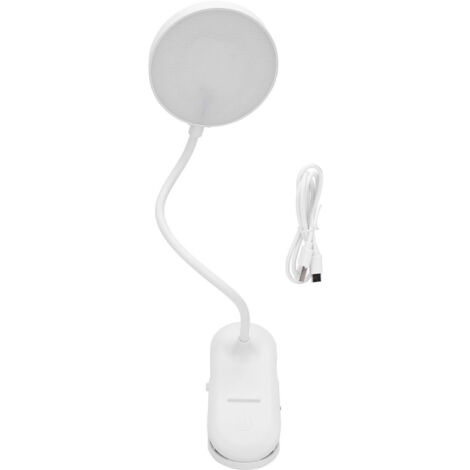 LED Desk Lamp Rechargeable 3 Modes Dimming Brightness Sensitive Control Eye Care Clip On Book Reading Light for Bedroom
