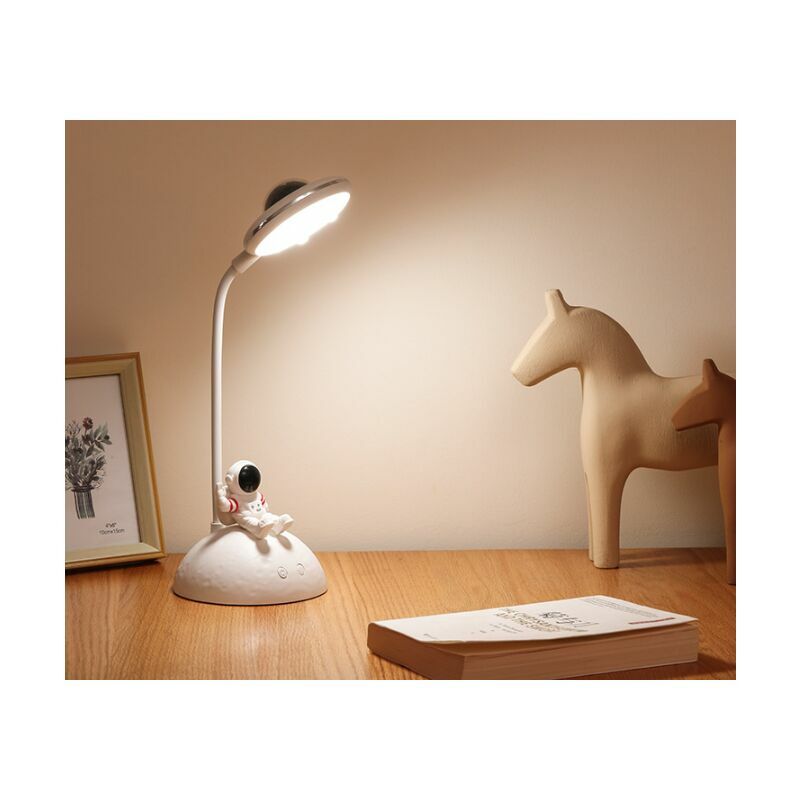 Led Desk Lamp, usb Desk Lamp for Kids, with Pen Holder and Mobile Phone Holder Foldable Table Lamp, Night Light Eye Protection White