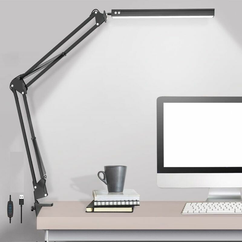 Image of Led Desk Lamp with Clamp, Swing&hellip;