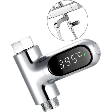 LED-Digital-Duschtemperaturanzeige, Wasserthermometer, Thermometer 0100 ℃, Wasserthermometer für Badezimmer, Küche, Thermometer-Tester