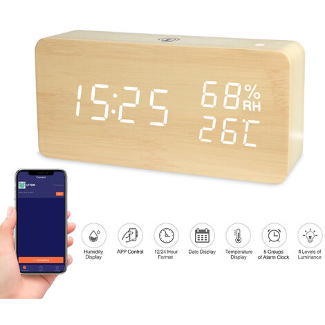 perfk 4-stellige DIY Digital LED Elektronische Uhr Kit Board Temperatur Datumsanzeige Zeit Lernen 